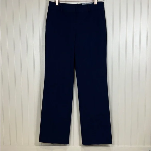 New Talbots Newport Pant Trouser Leg Full Length Navy Blue Size 8 - Picture 2 of 13